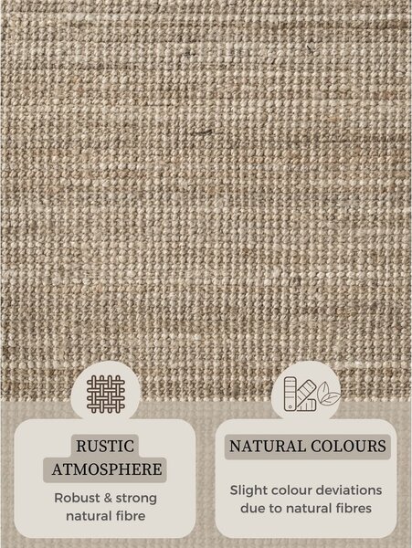 Tappeto rotondo grigio tortora in iuta ø 160 cm Bouclé Jaipur – Hanse Home