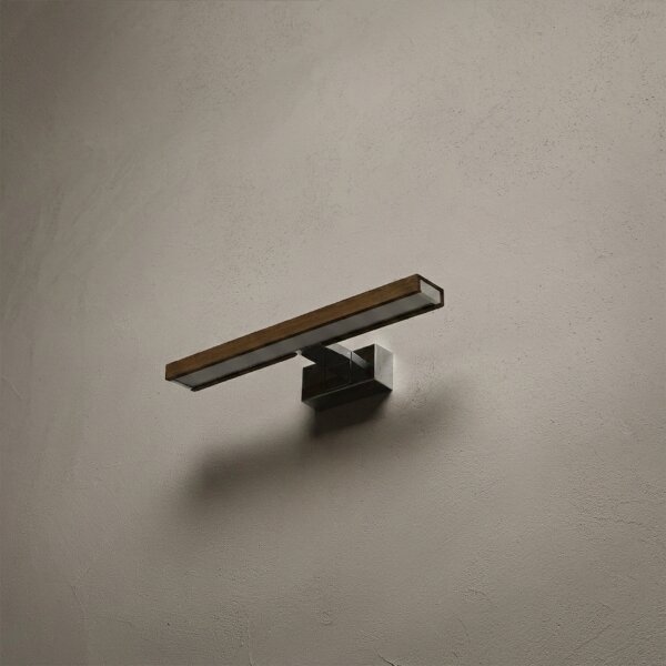 Brilagi-LED Illuminazione per specchio da bagno WOODY MIRROR 3v1 LED/8W/230V IP44 cromo/rovere/noce