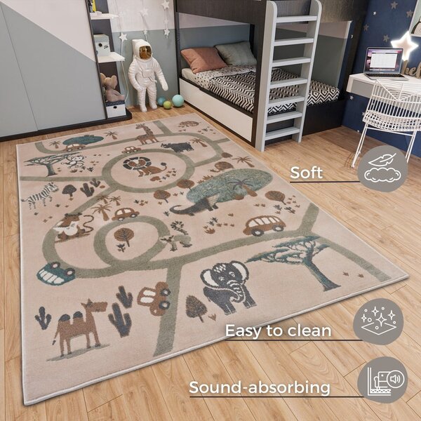 Tappeto per bambini beige 160x235 cm Animal Park - Hanse Home