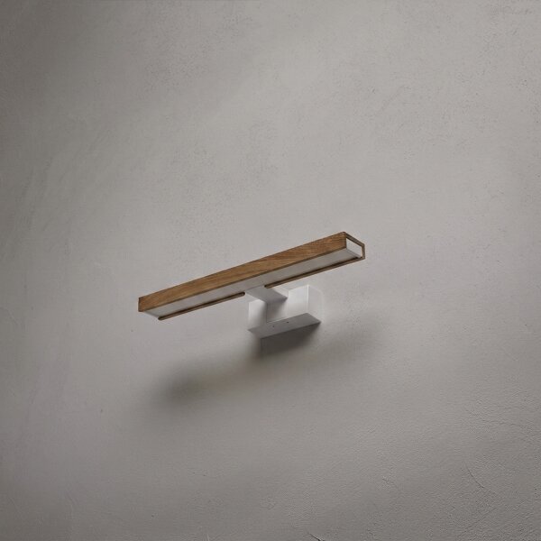Brilagi - Illuminazione LED per specchio da bagno 3 in 1 WOODY MIRROR LED/8W/230V IP44 bianco/rovere