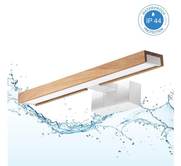 Brilagi - Illuminazione LED per specchio da bagno 3 in 1 WOODY MIRROR LED/8W/230V IP44 bianco/rovere
