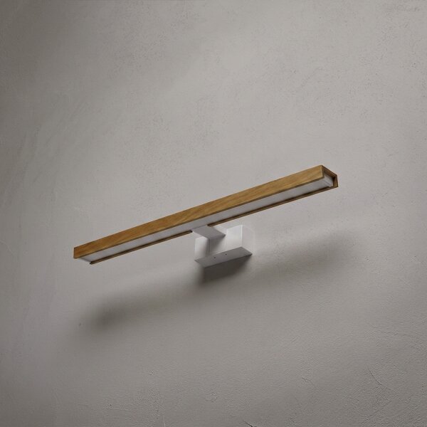 Brilagi - Illuminazione LED 3 in 1 per specchio da bagno WOODY MIRROR LED/12W/230V IP44 bianco/rovere