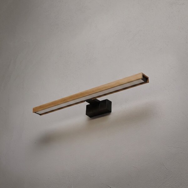 Brilagi - Illuminazione LED per specchio da bagno 3 in 1 WOODY MIRROR LED/12W/230V IP44 nero/rovere