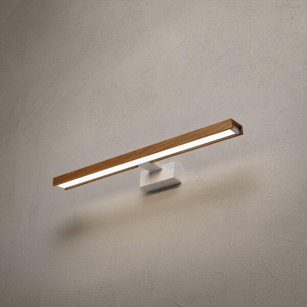 Brilagi - Illuminazione LED 3 in 1 per specchio da bagno WOODY MIRROR LED/12W/230V IP44 bianco/rovere