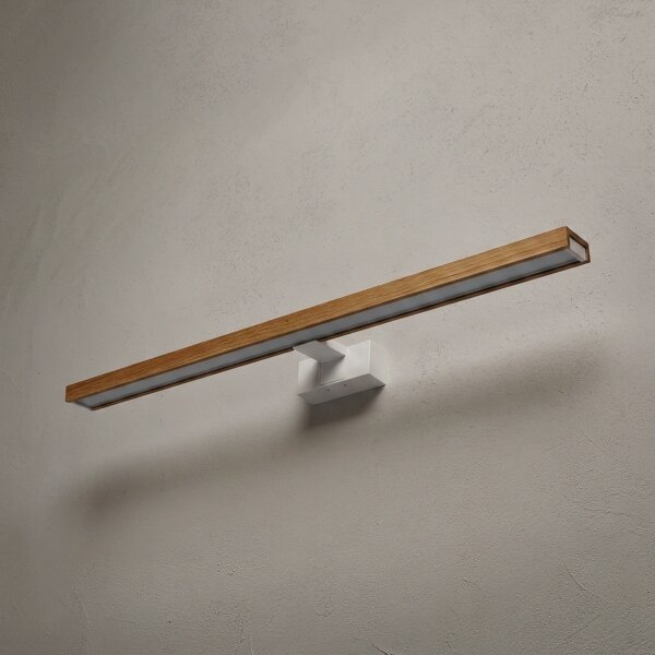Brilagi - Illuminazione LED per specchio da bagno 3 in 1 WOODY MIRROR LED/15W/230V IP44 bianco/rovere