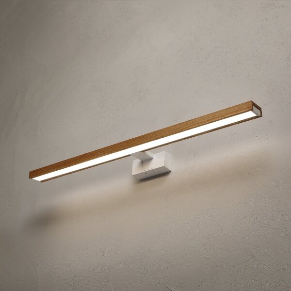 Brilagi - Illuminazione LED per specchio da bagno 3 in 1 WOODY MIRROR LED/15W/230V IP44 bianco/rovere