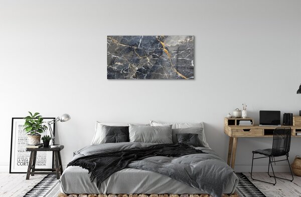 Quadro su vetro Parete in pietra e marmo 100x50 cm 2 appendini