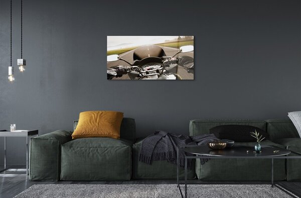 Quadro in vetro Moto strada cielo montagne 100x50 cm 2 appendini