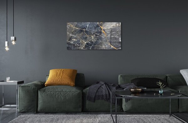 Quadro su vetro Parete in pietra e marmo 100x50 cm 2 appendini
