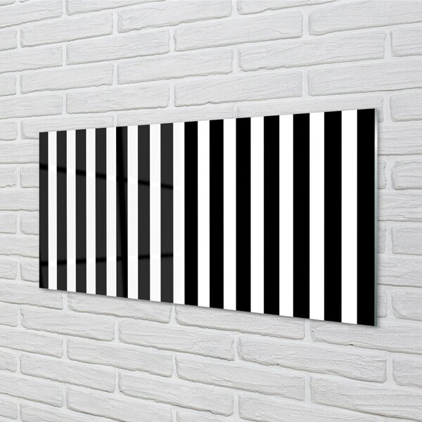 Quadro di vetro Strisce zebrate geometriche 100x50 cm 2 appendini