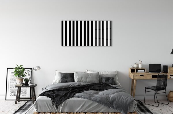 Quadro di vetro Strisce zebrate geometriche 100x50 cm 2 appendini