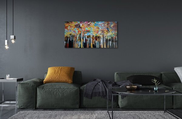 Quadro vetro Spazzole pigre 100x50 cm 2 appendini