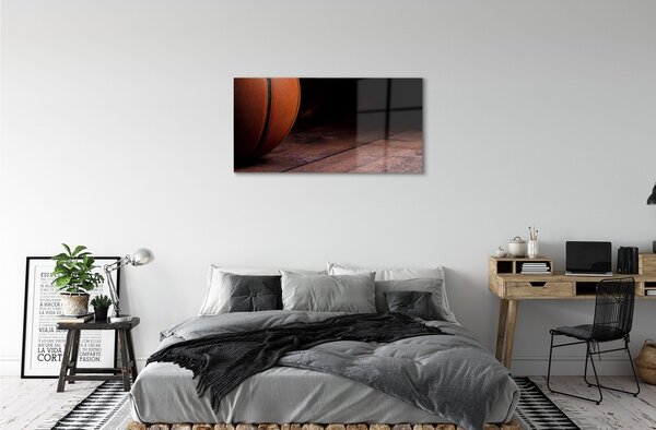 Quadro vetro Pallacanestro a pannelli 100x50 cm 2 appendini