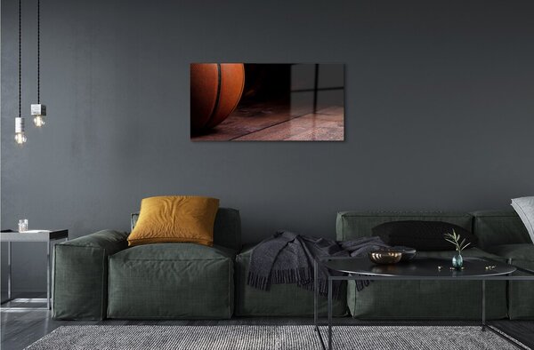 Quadro vetro Pallacanestro a pannelli 100x50 cm 2 appendini