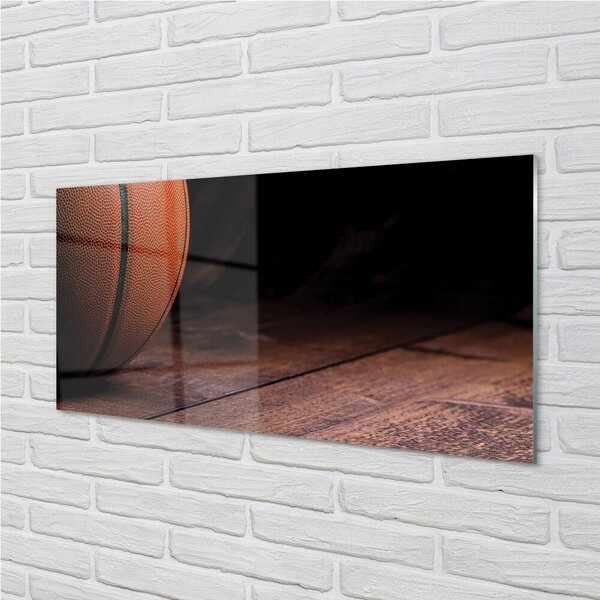 Quadro vetro Pallacanestro a pannelli 100x50 cm 2 appendini