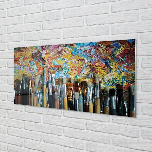 Quadro vetro Spazzole pigre 100x50 cm 2 appendini