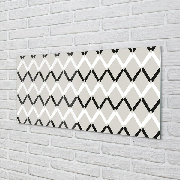 Quadro in vetro Motivo a diamante 100x50 cm 2 appendini