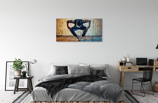 Quadro su vetro Hip-hop maschile 100x50 cm 2 appendini