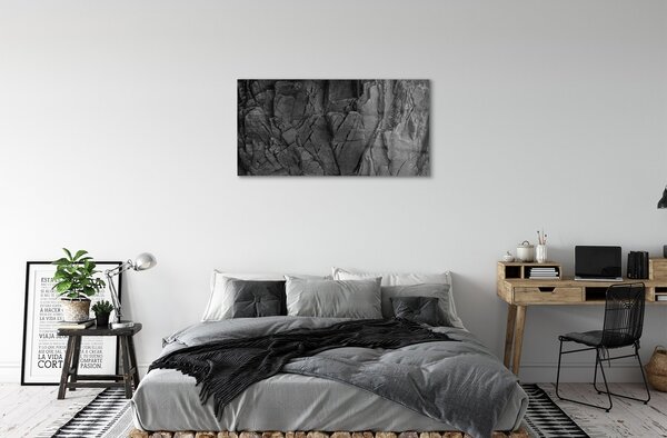 Quadro di vetro Struttura in pietra astratta 100x50 cm 2 appendini