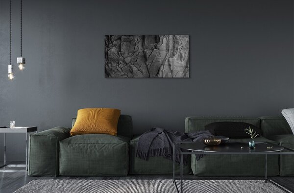 Quadro di vetro Struttura in pietra astratta 100x50 cm 2 appendini