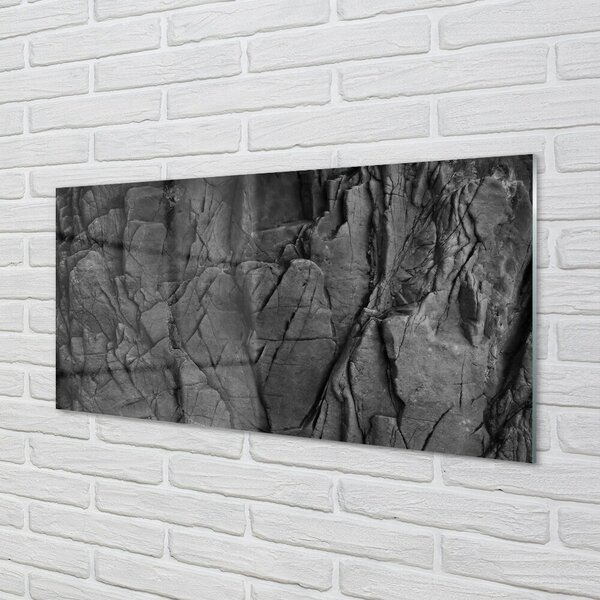 Quadro di vetro Struttura in pietra astratta 100x50 cm 2 appendini