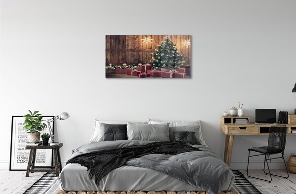 Quadro su vetro Decorazioni per l'albero di natale 100x50 cm 2 appendini