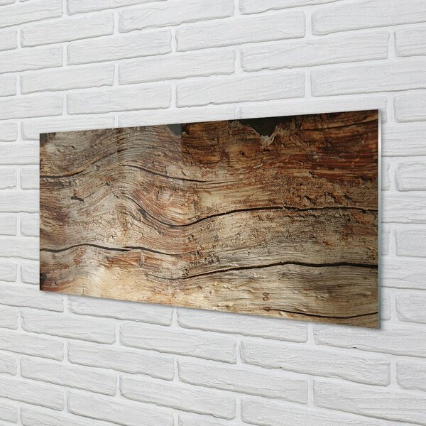 Quadro vetro Venatura delle tavole di legno 100x50 cm 2 appendini
