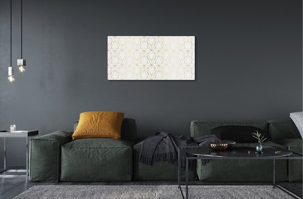 Quadro di vetro Contorni del triangolo 100x50 cm 2 appendini