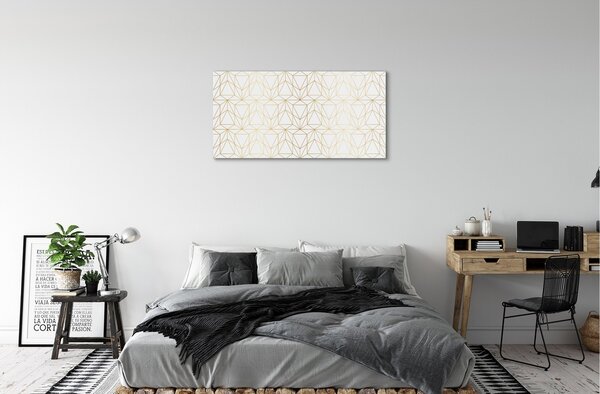Quadro di vetro Contorni del triangolo 100x50 cm 2 appendini