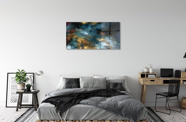 Quadro in vetro Strisce colorate 100x50 cm 2 appendini