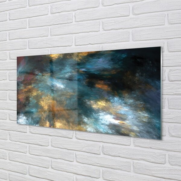 Quadro in vetro Strisce colorate 100x50 cm 2 appendini