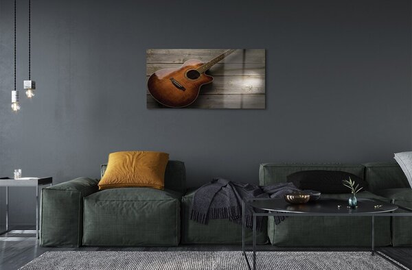 Quadro su vetro Chitarra 100x50 cm 2 appendini
