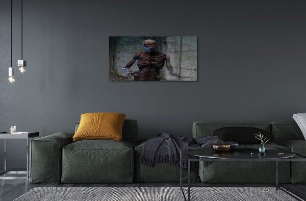 Quadro su vetro Una figura spaventosa nell'edificio 100x50 cm 2 appendini