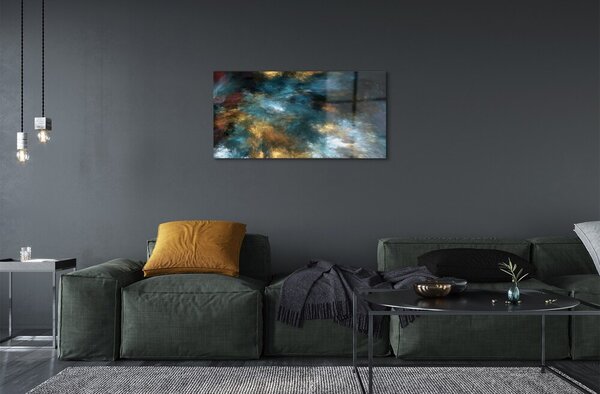 Quadro in vetro Strisce colorate 100x50 cm 2 appendini