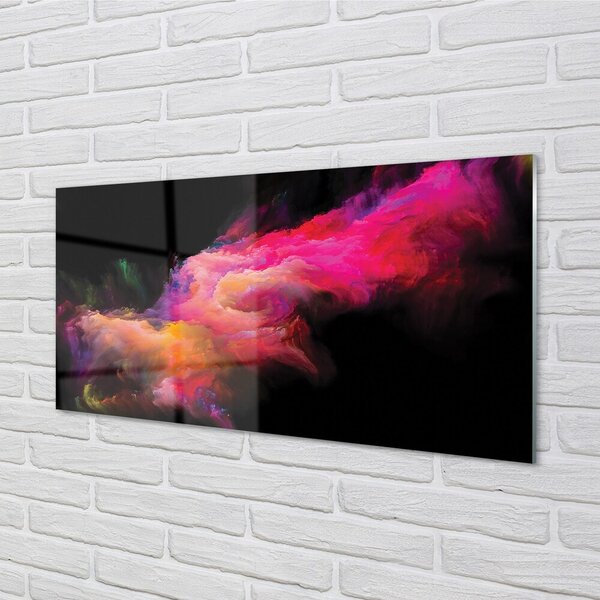 Quadro in vetro Frattali rosa 100x50 cm 2 appendini