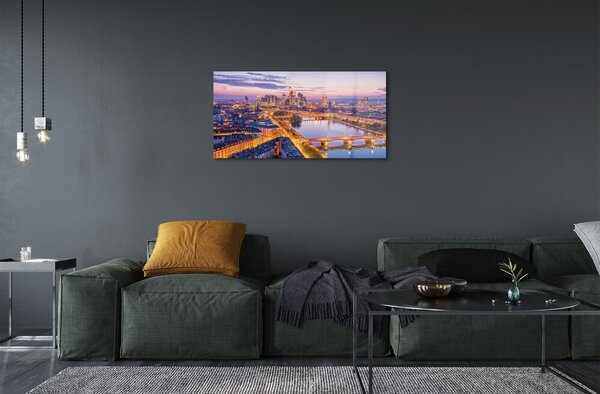 Quadro in vetro Germania berlino panorama notturno 100x50 cm 2 appendini