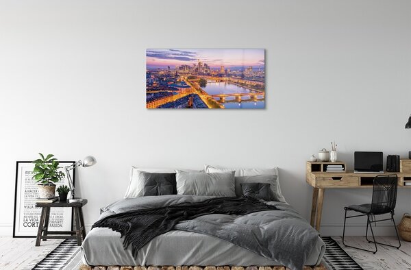 Quadro in vetro Germania berlino panorama notturno 100x50 cm 2 appendini