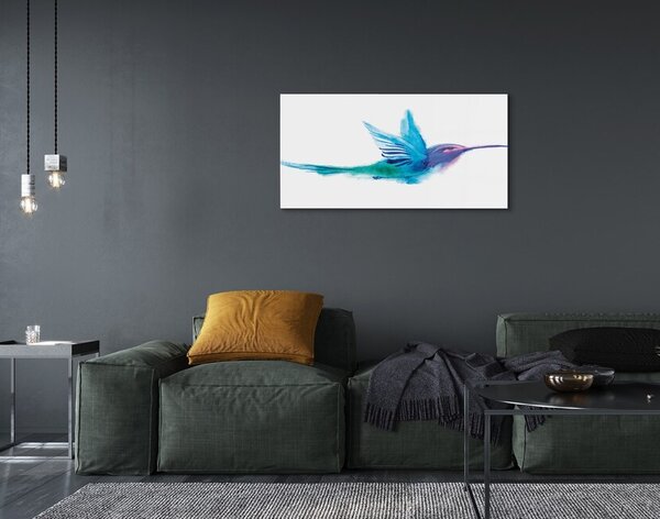 Quadro su vetro Pappagallo dipinto 100x50 cm 2 appendini