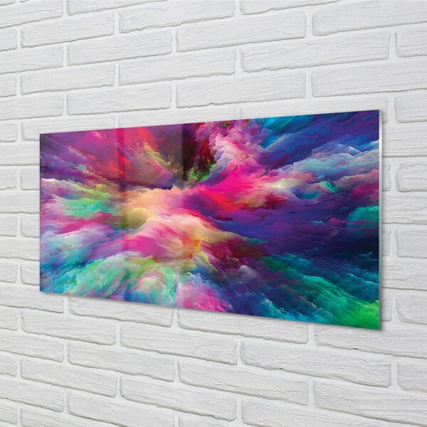 Quadro in vetro Frattali di colore 100x50 cm 2 appendini