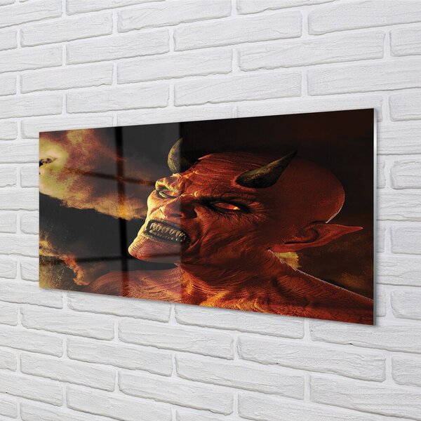 Quadro di vetro Diavolo 100x50 cm 2 appendini