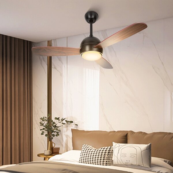 Lampadario Ventilatore da soffitto 3 pale 54W CCT illuminazione Led regolabile con telecomando Aigostar
