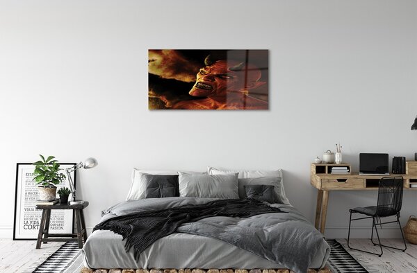Quadro di vetro Diavolo 100x50 cm 2 appendini