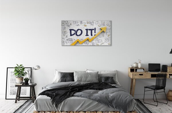 Quadro in vetro Fallo sottotitolo 100x50 cm 2 appendini