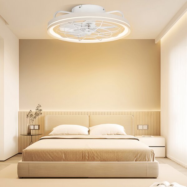 Lampadario Ventilatore da soffitto 40W illuminazione Led regolabile con telecomando Aigostar