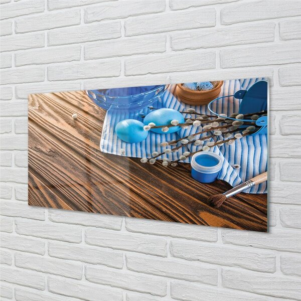 Quadro su vetro Tavola di base con vernice all'uovo 100x50 cm 2 appendini
