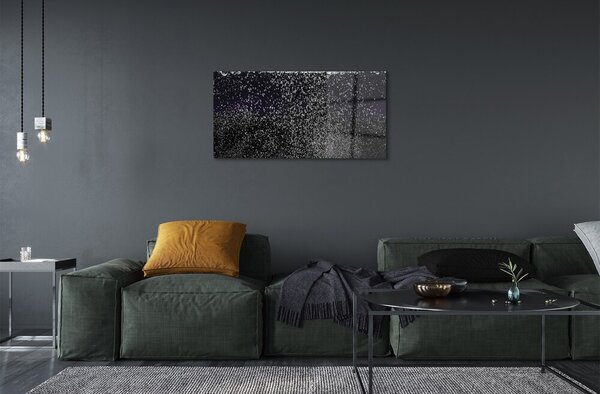 Quadro in vetro Gocce di bolle d'acqua 100x50 cm 2 appendini