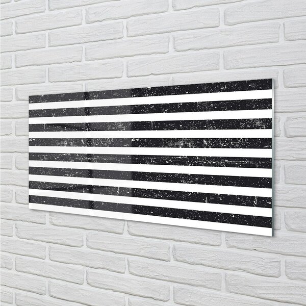 Quadro vetro Strisce zebrate 100x50 cm 2 appendini
