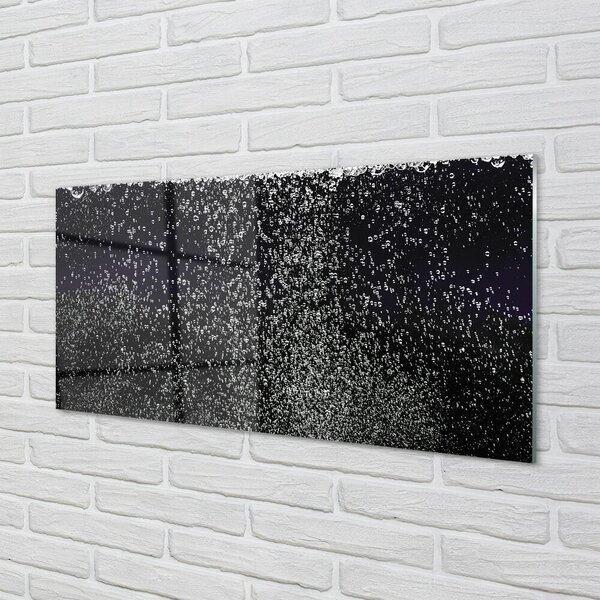 Quadro in vetro Gocce di bolle d'acqua 100x50 cm 2 appendini