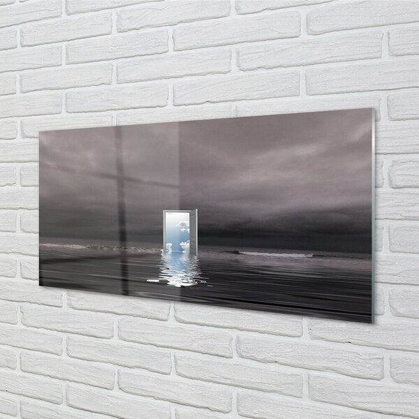 Quadro su vetro Mare porta cielo 100x50 cm 2 appendini