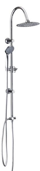 Colonna doccia con deviatore doccetta e soffione tondo 20 cm